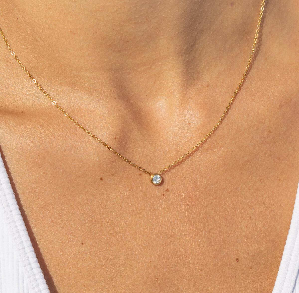 ASSORTED ALCO 18K Gold Plated Water Resistant - Starstone (Birthstone) Necklaces