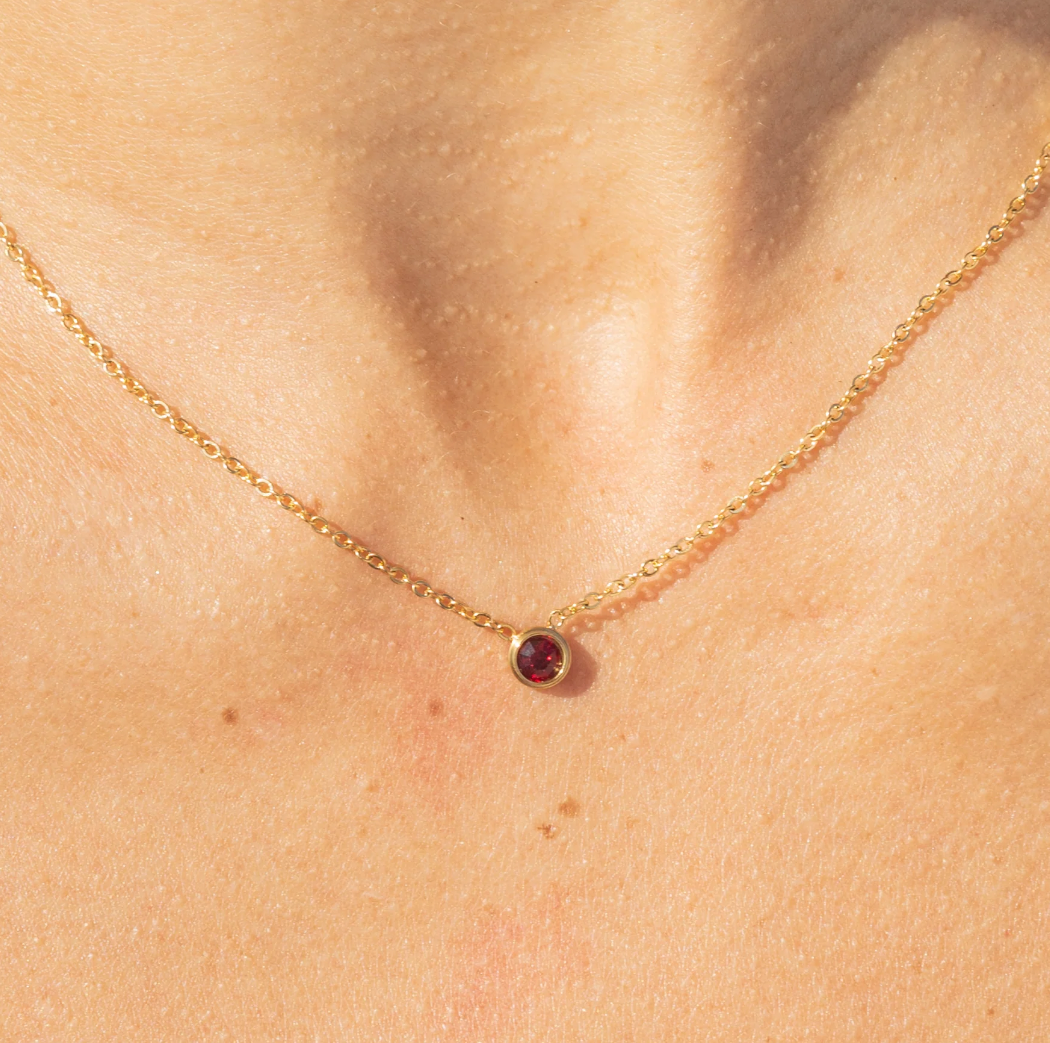 ASSORTED ALCO 18K Gold Plated Water Resistant - Starstone (Birthstone) Necklaces