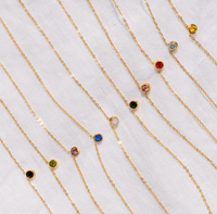 ASSORTED ALCO 18K Gold Plated Water Resistant - Starstone (Birthstone) Necklaces