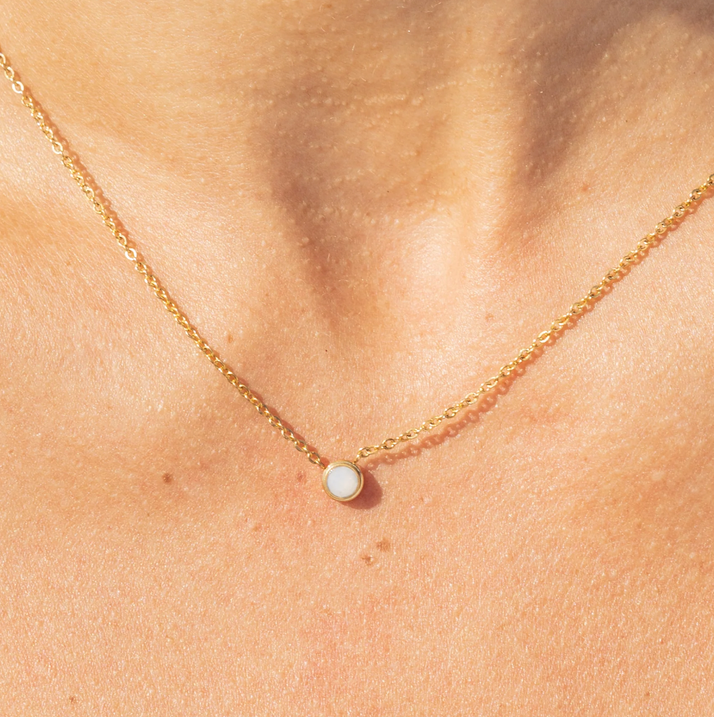 ASSORTED ALCO 18K Gold Plated Water Resistant - Starstone (Birthstone) Necklaces