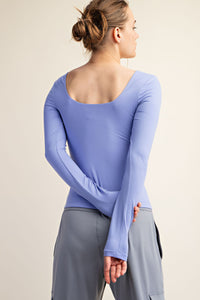 Style Staple Butter Soft Everyday Basic Long Sleeve - Blue