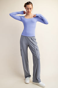 Style Staple Butter Soft Everyday Basic Long Sleeve - Blue