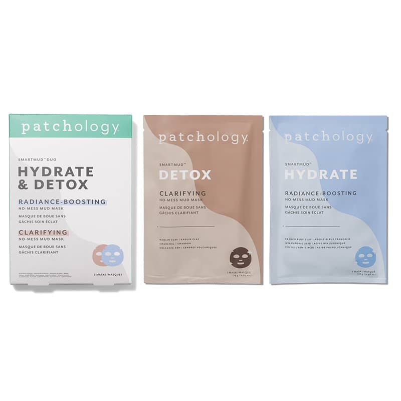 Patchology Smartmud Duo - Hydrate & Detox Set of 2 Face Sheet Masks