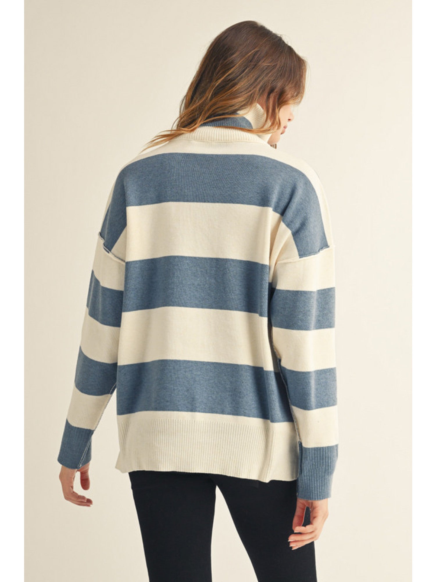 Cozy Country Club Striped Collared Pullover