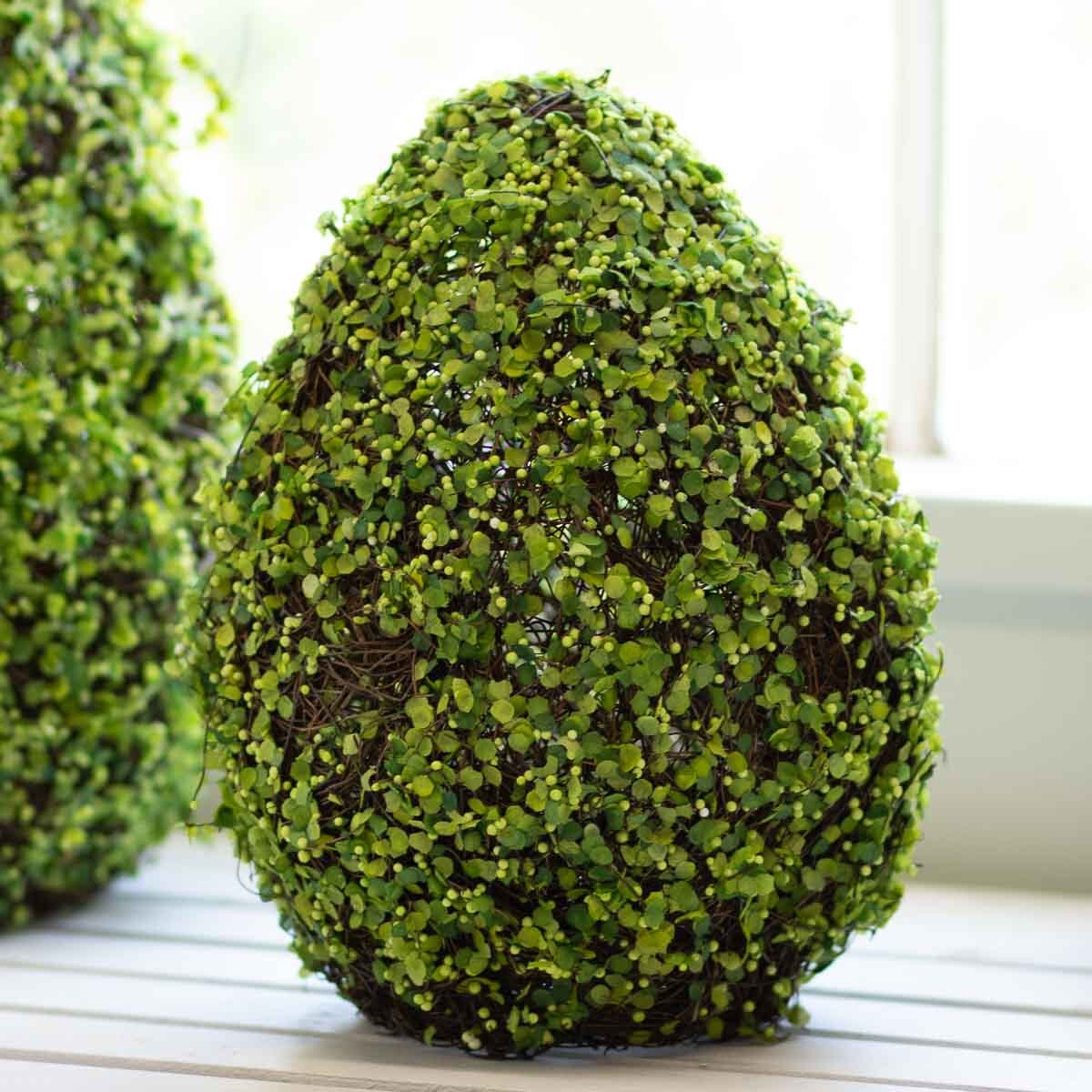 Belmont Faux Moss Egg Decor