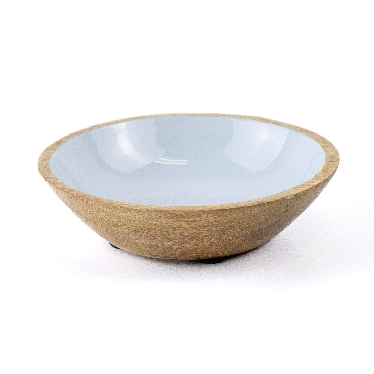 Baby Blue Wooden Hogan Dip Bowl