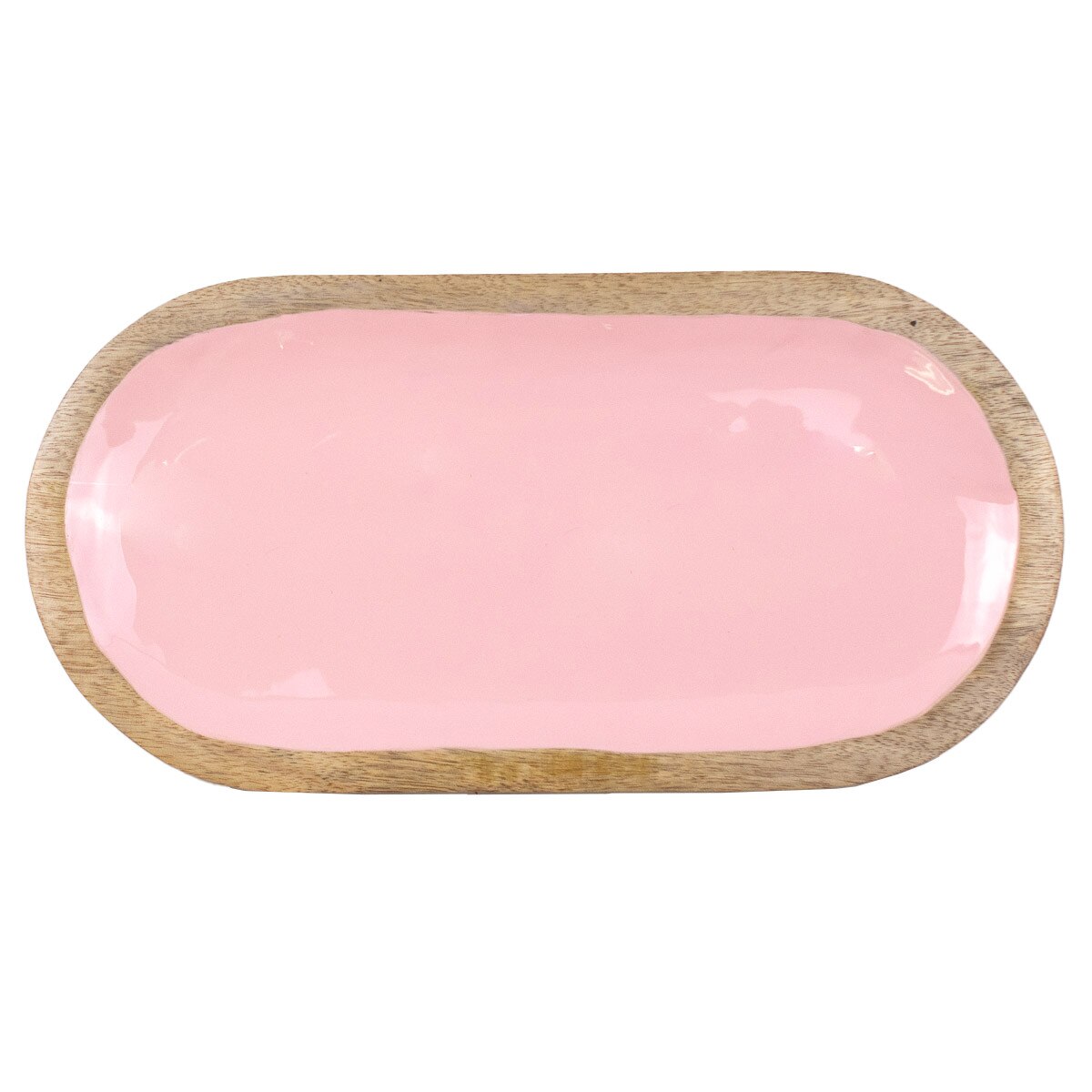 Pink Wooden Hogan Serving Tray