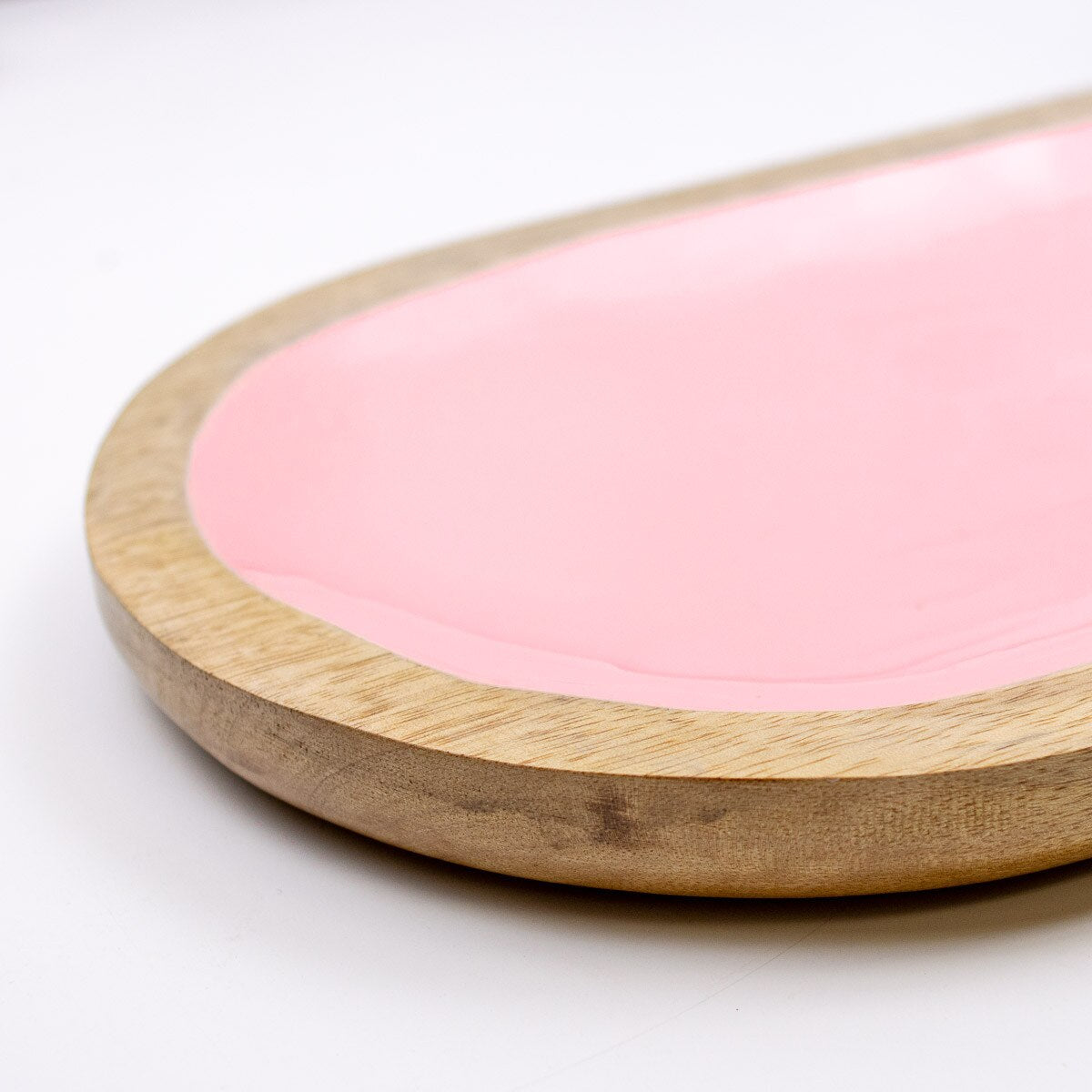 Pink Wooden Hogan Serving Tray