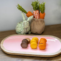 Pink Wooden Hogan Serving Tray