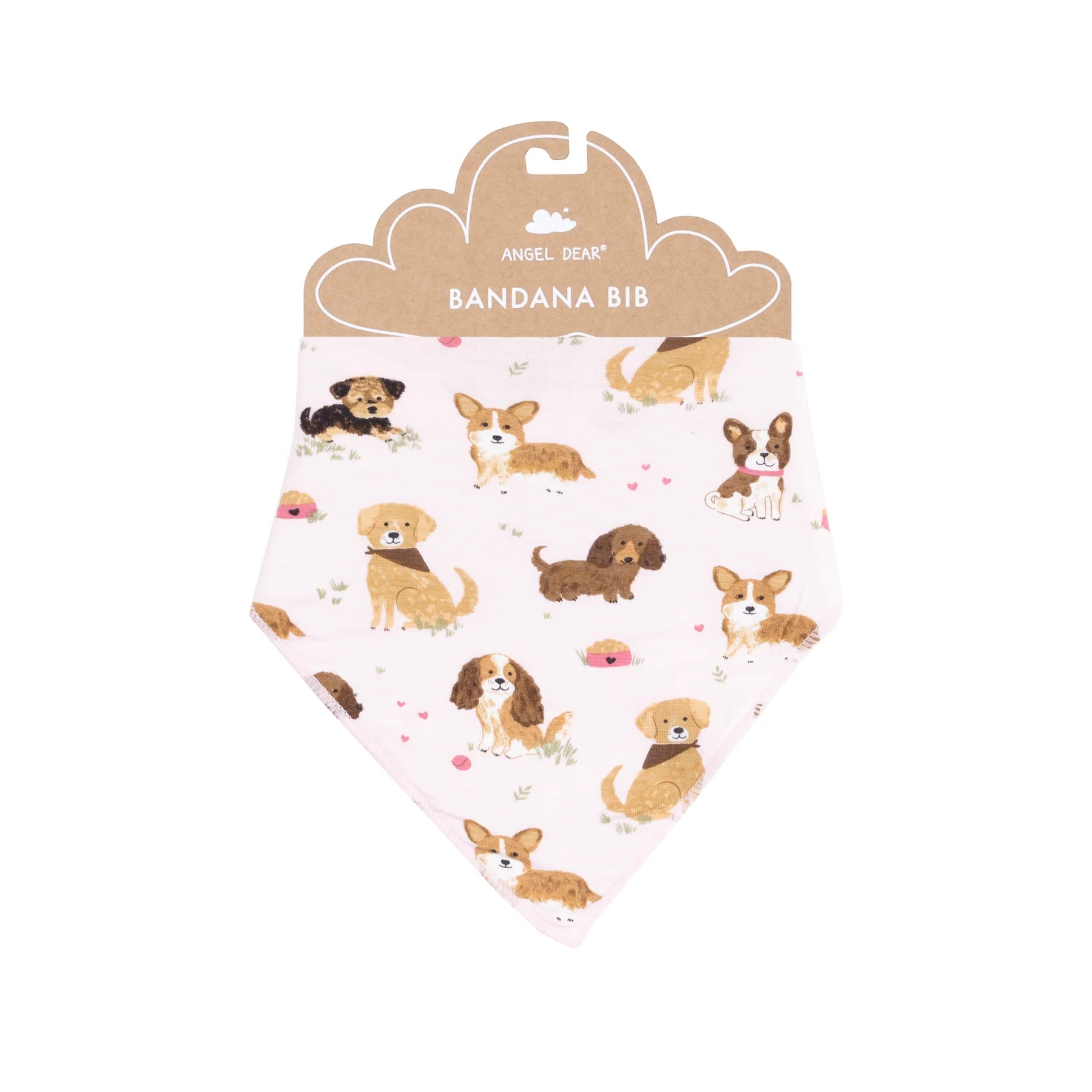 Dogs Are My Best Friends - Pink Bandana Bib