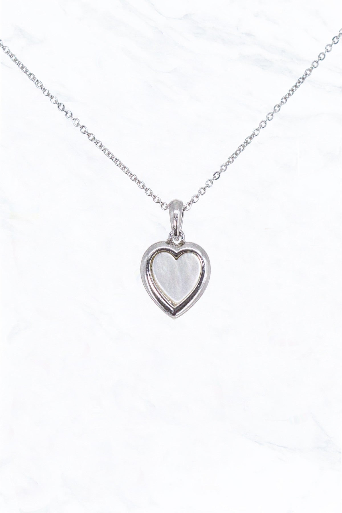 Gold Dipped 18" Dainty Opal Heart Necklace
