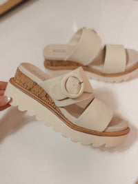 Mia Odal Wedge Sandals - Seashell