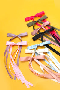 Assorted Long Satin Bows - 9.5"