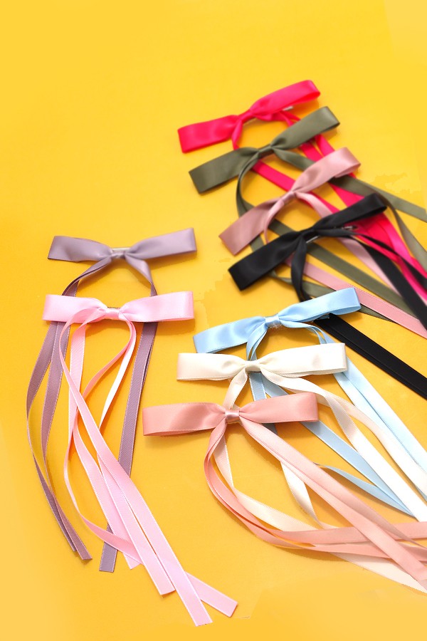 Assorted Long Satin Bows - 9.5"