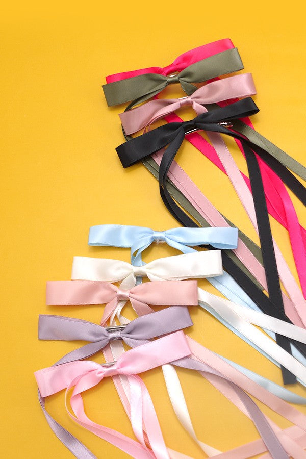 Assorted Long Satin Bows - 9.5"