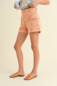 Spring Fever Mineral Washed Cargo Shorts