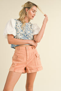 Spring Fever Mineral Washed Cargo Shorts