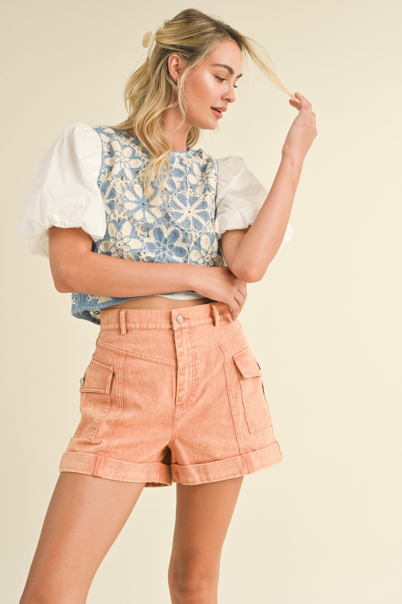 Spring Fever Mineral Washed Cargo Shorts