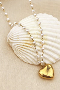 From The Heart 18K Stainless Steel Tarnish Free Heart Necklace