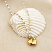 From The Heart 18K Stainless Steel Tarnish Free Heart Necklace