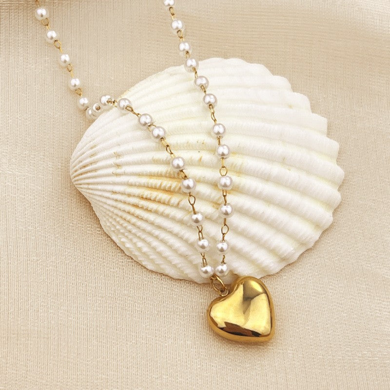 From The Heart 18K Stainless Steel Tarnish Free Heart Necklace