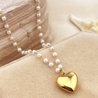 From The Heart 18K Stainless Steel Tarnish Free Heart Necklace