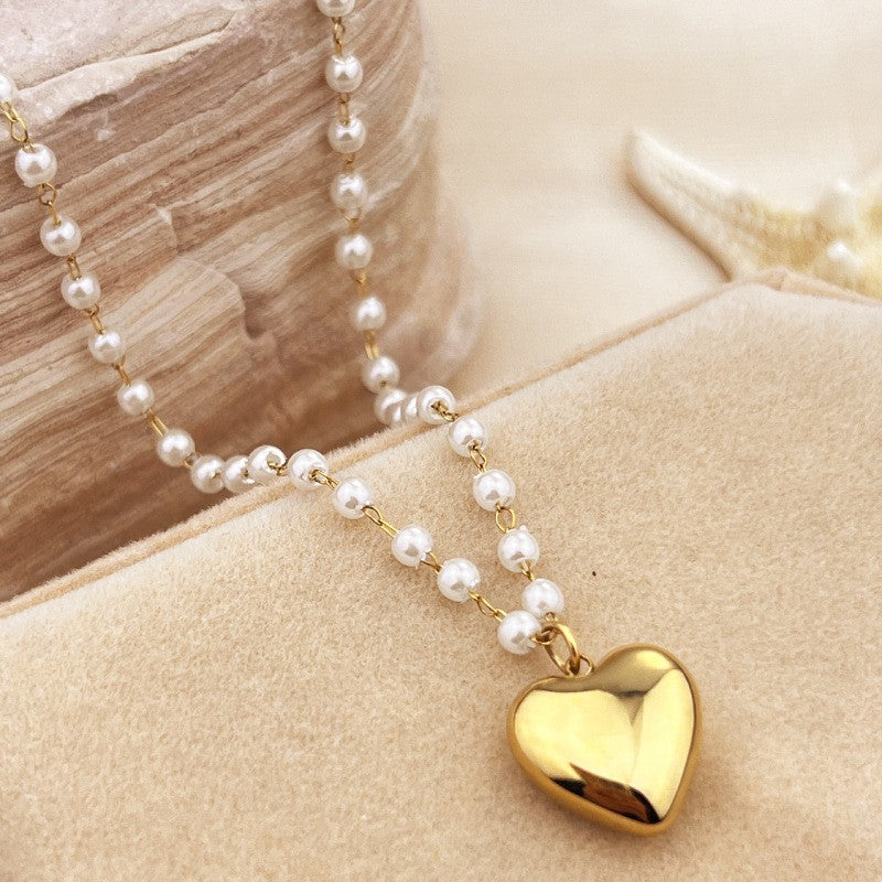 From The Heart 18K Stainless Steel Tarnish Free Heart Necklace