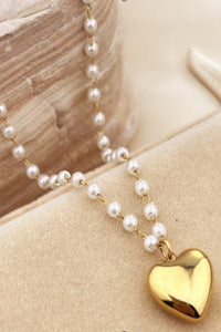 From The Heart 18K Stainless Steel Tarnish Free Heart Necklace