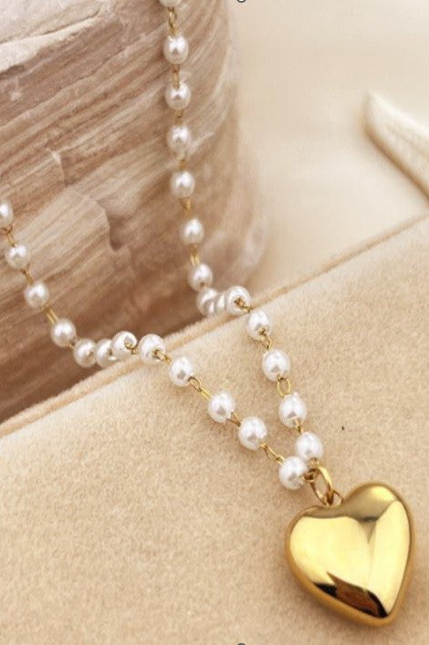 From The Heart 18K Stainless Steel Tarnish Free Heart Necklace
