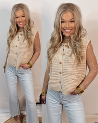 Lovely in Lace Mesh Fitted Long Sleeve Top - Beige