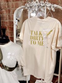 Talk Dirty Martinis To Me Front + Back Graphic Tee