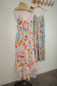 Sweet & Sunkissed Patterned Midi Dress