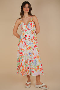 Sweet & Sunkissed Patterned Midi Dress
