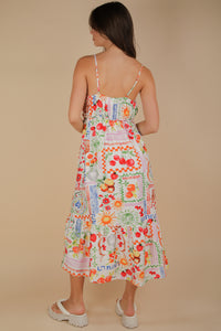 Sweet & Sunkissed Patterned Midi Dress