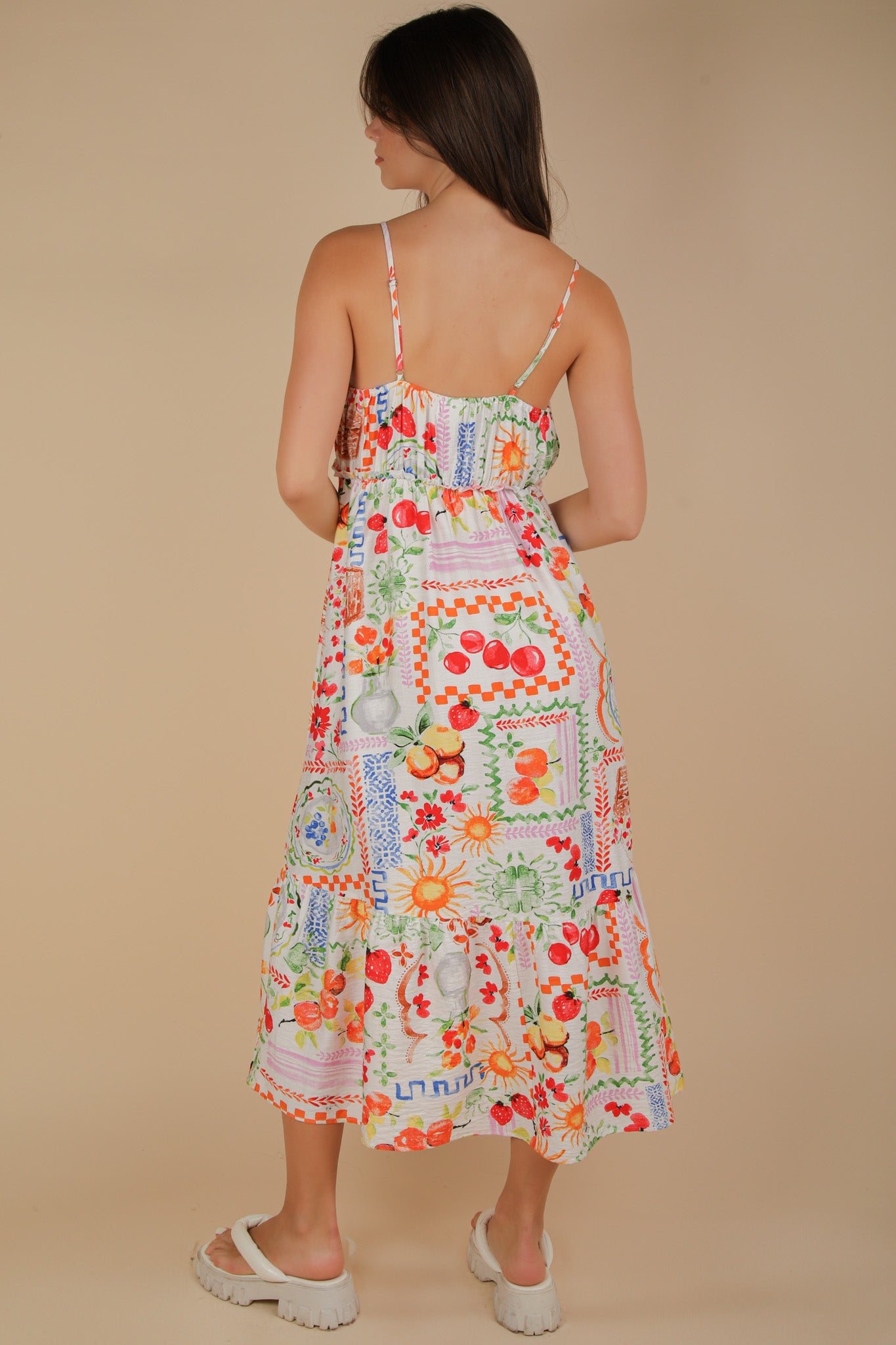 Sweet & Sunkissed Patterned Midi Dress