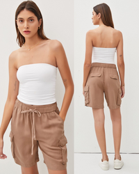 Easy & Efficient Tencel Cargo Shorts - Dark Sand