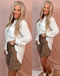 Easy & Efficient Tencel Cargo Shorts - Dark Sand