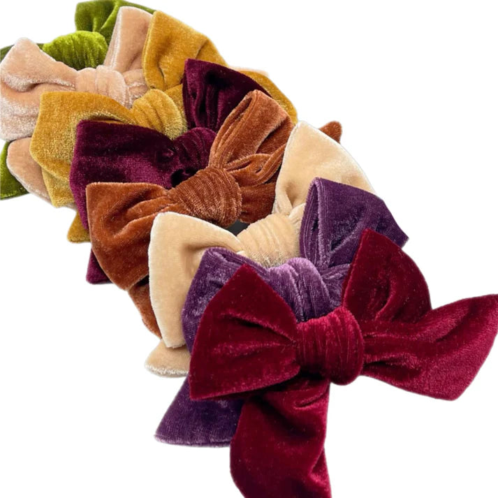 Assorted 4.5" Velvet Alligator Clip Bows
