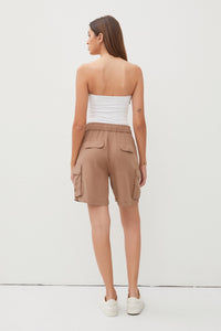Easy & Efficient Tencel Cargo Shorts - Dark Sand