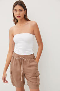 Easy & Efficient Tencel Cargo Shorts - Dark Sand