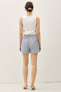 Daydreaming About Spring Striped Shorts - Denim
