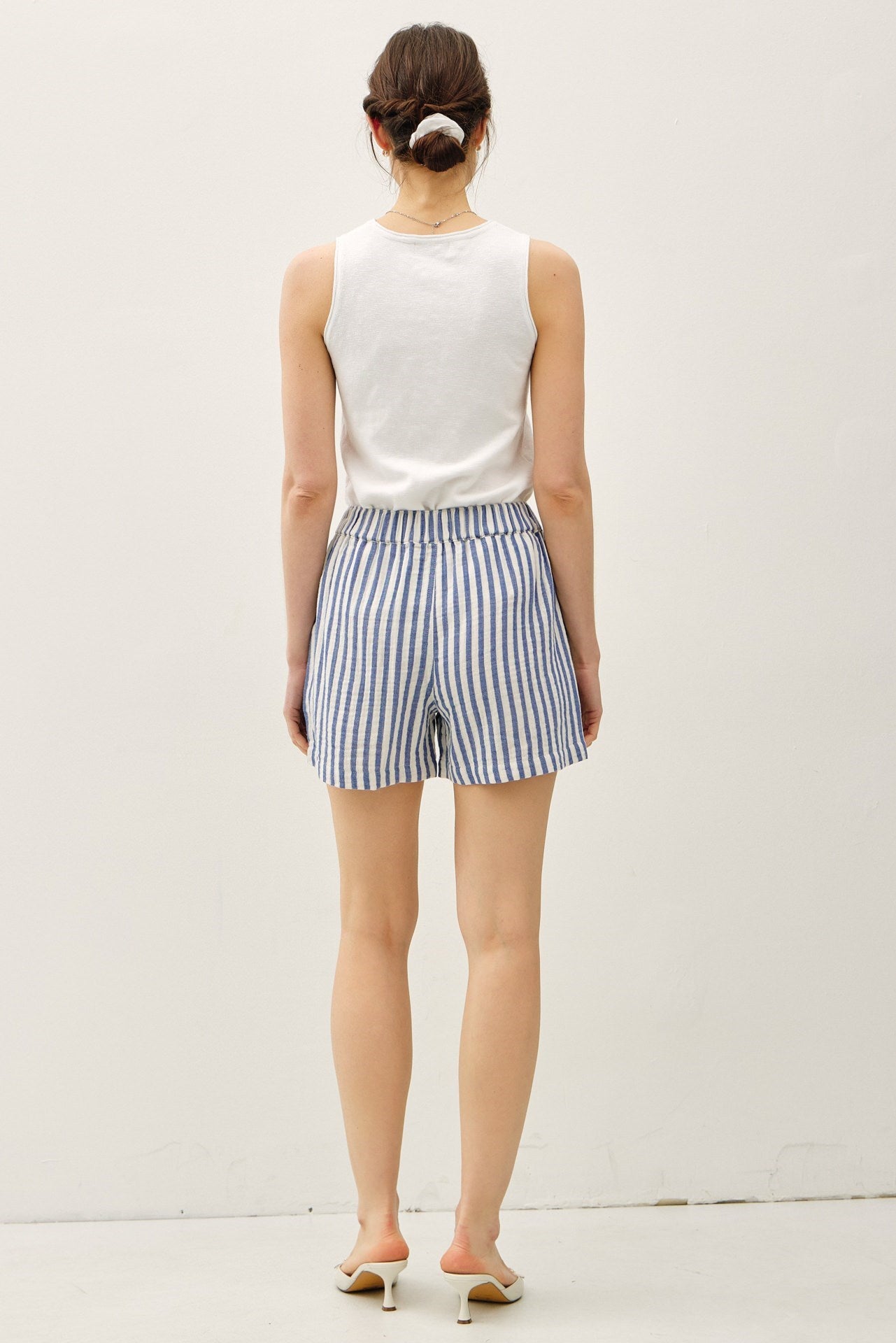 Daydreaming About Spring Striped Shorts - Denim