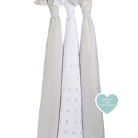 Aden And Anais Metallic Charm Swaddle - 3 Pack Set