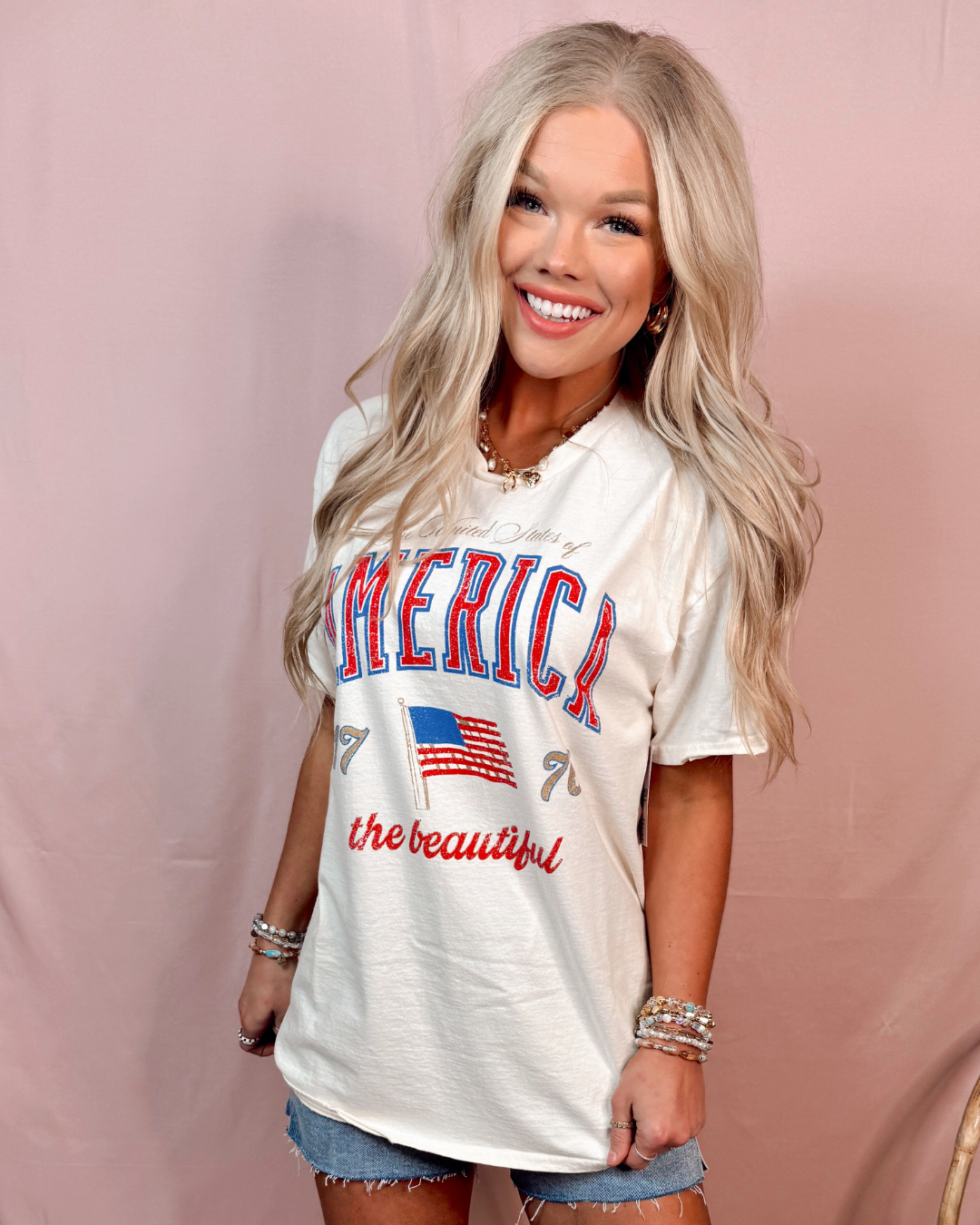 America The Beautiful 'Vintage Thrifted' Graphic Tee