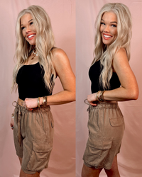 Easy & Efficient Tencel Cargo Shorts - Dark Sand