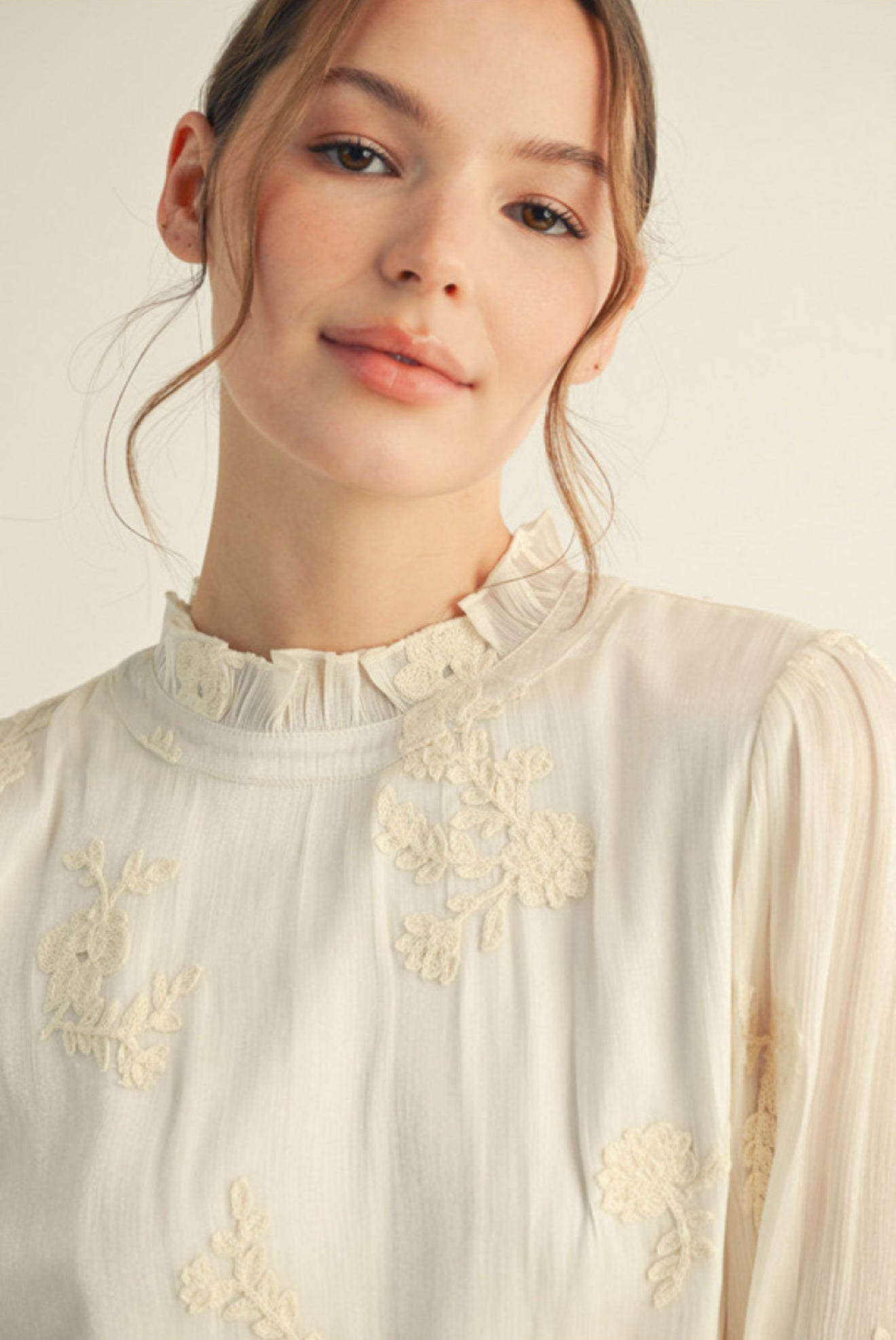 Laced In Elegant Embroidery Detailed Blouse