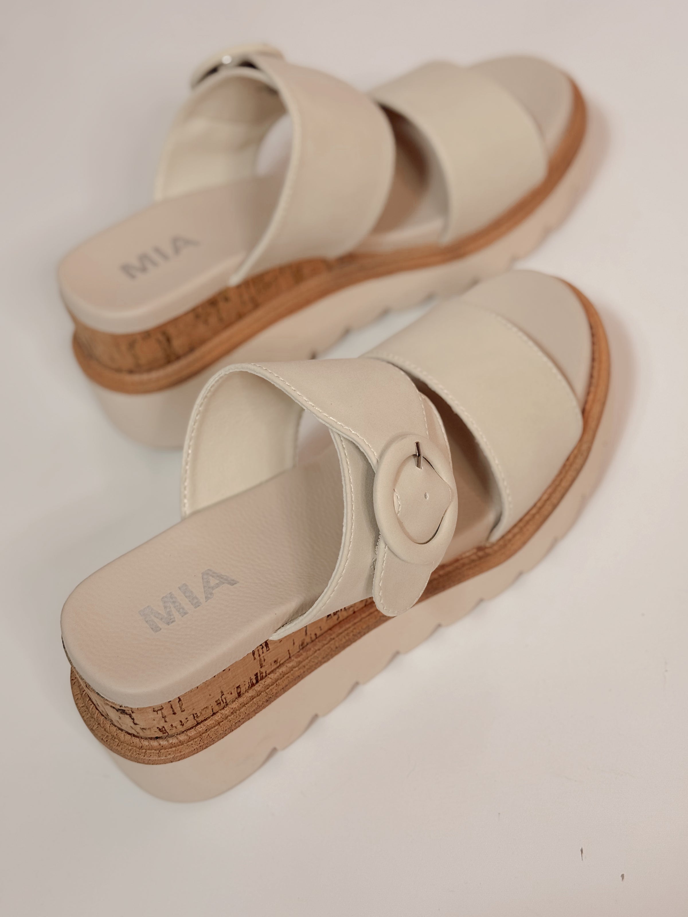Mia Odal Wedge Sandals - Seashell