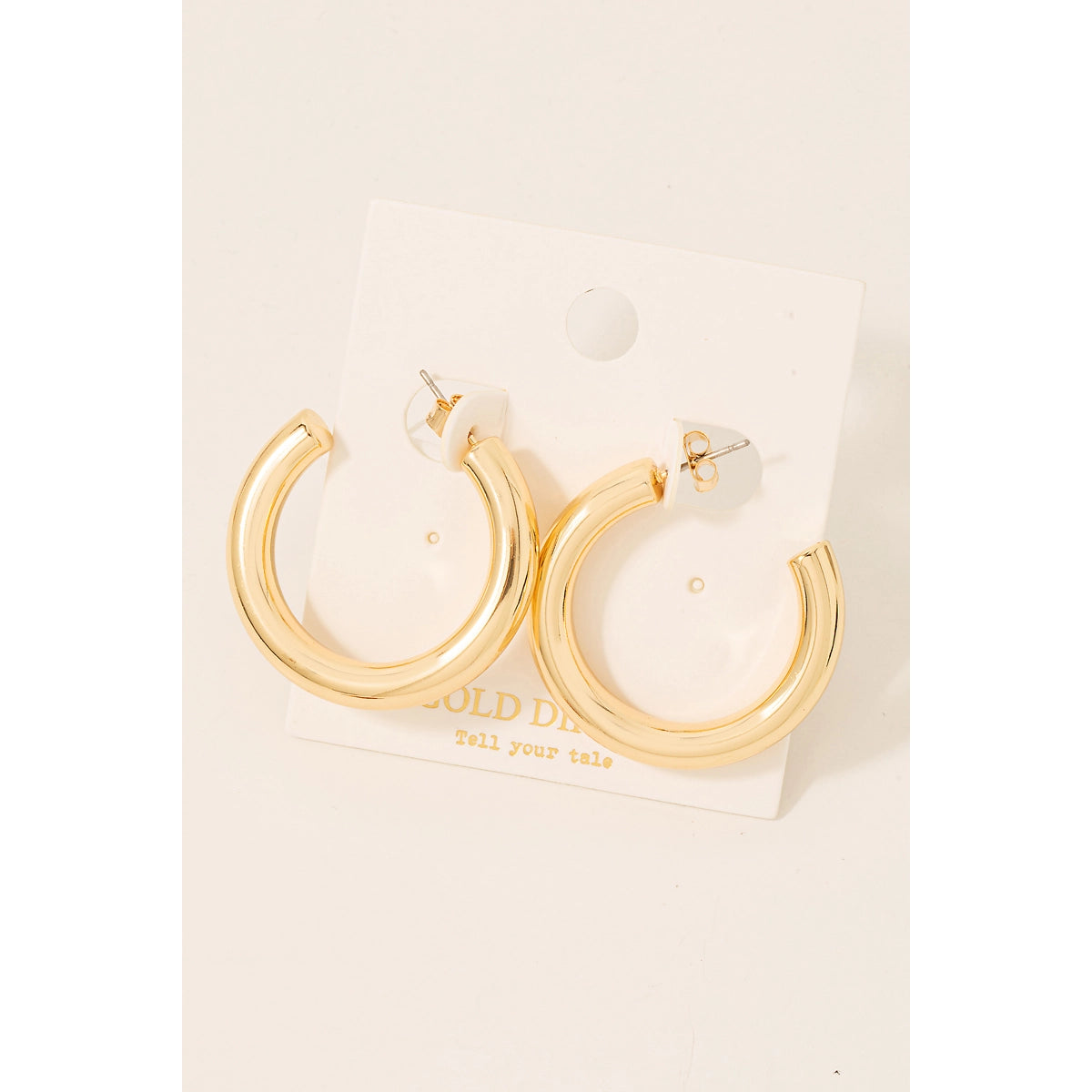 Gia Gold Dipped Hoop Earrings