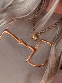 Golden Heart Stainless Steel / water Resistant Toggle Necklace
