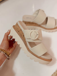Mia Odal Wedge Sandals - Seashell